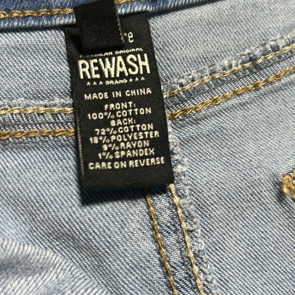 Rewash Women Denim Maxi Skirt Size 27 Raw Hem Front Slit Boho 90s Y2K Festival - Picture 14 of 14